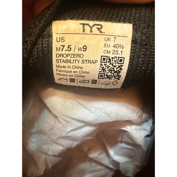 TYR Squat University DZ-1 DropZero Trainer Black & Gold Men’s 7.5 Women’s 9 - Picture 7 of 7